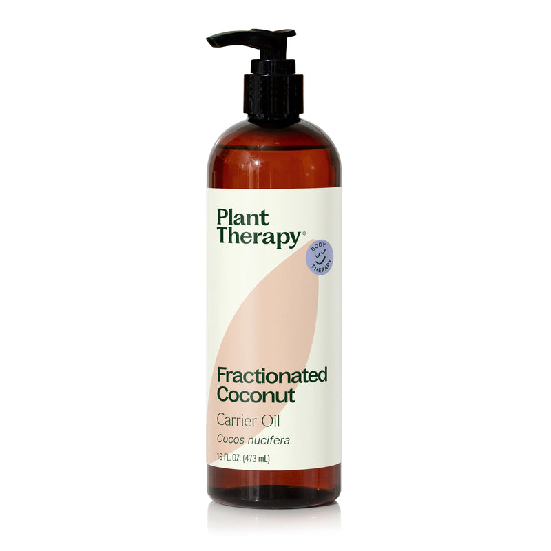 Plant Therapy Fractionated Coconut Carrier Oil Body Care White Smoke 16 oz