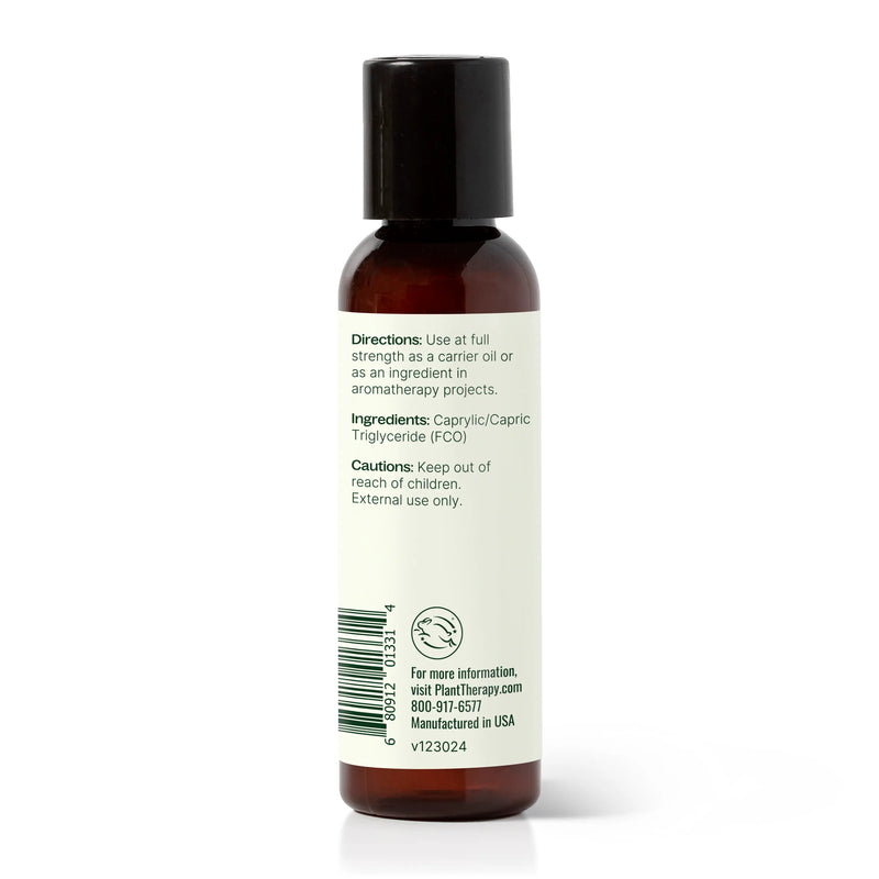 Plant Therapy Fractionated Coconut Carrier Oil Body Care White Smoke 2 oz,4 oz,16 oz