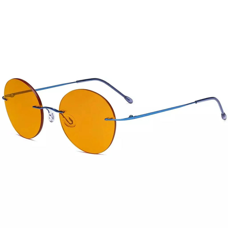 eyekeeper.com Frameless Titanium Blue Light Blocking Reading Glasses DSWK9910 Eyeglasses White Smoke Blue / +0.50,Blue / +0.75,Blue / +1.00,Blue / +1.25,Blue / +1.50,Blue / +1.75