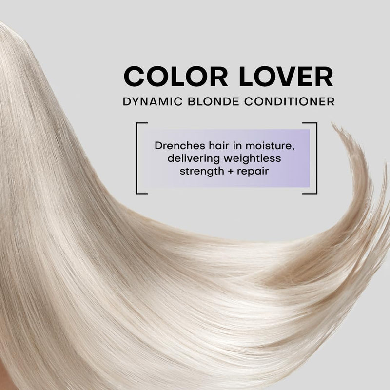 VIP Extensions Framesi Color Lover Dynamic Blonde Conditioner, Purple Sulfate-Free Conditioner for Color Treated Hair, 16.9 oz Conditioner Light Gray