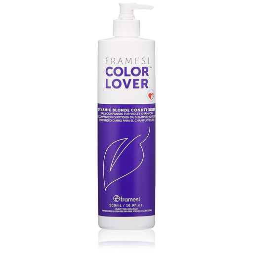 VIP Extensions Framesi Color Lover Dynamic Blonde Conditioner, Purple Sulfate-Free Conditioner for Color Treated Hair, 16.9 oz Conditioner White Smoke