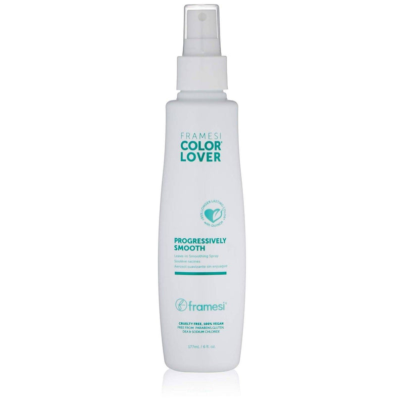 VIP Extensions Framesi Color Lover Progressively Smooth Leave-In Smoothing Spray for Color Treated Hair, 6 fl oz Leave-In Conditioner Light Gray