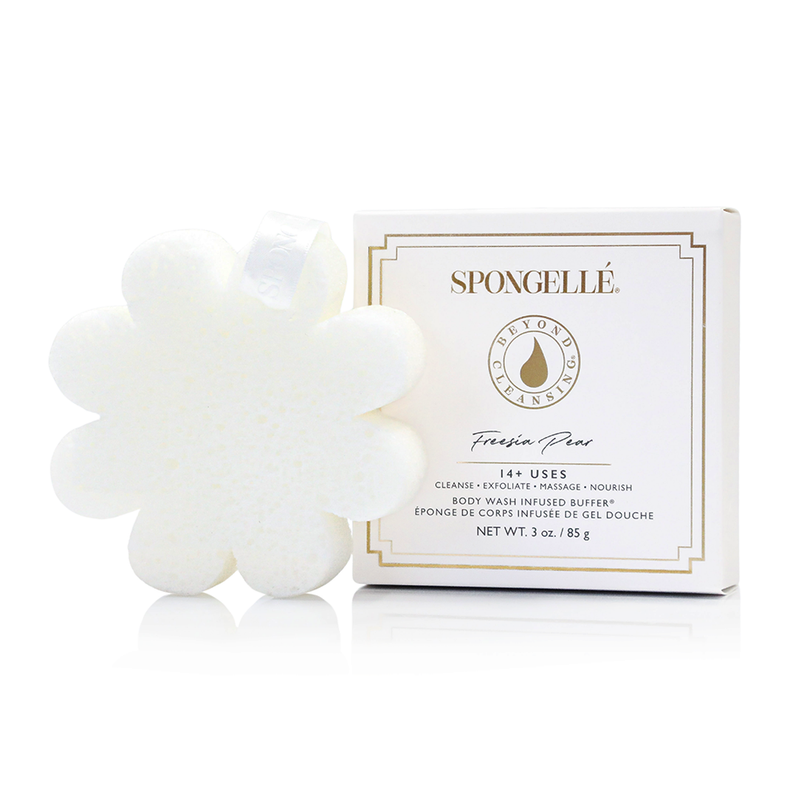 Spongellé Freesia Pear | Vegan-Friendly Boxed Flower Body Wash Infused Buffer Lavender