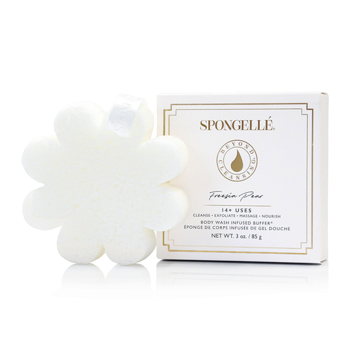 Spongellé Freesia Pear | Vegan-Friendly Boxed Flower Body Wash Infused Buffer Lavender