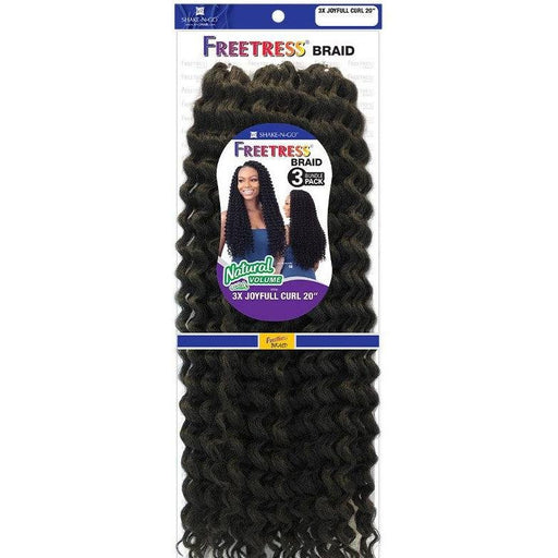 VIP Extensions FreeTress Braid 3X Joyful Curl 20" Braiding Hair Black 1,1B,2,4,T530,T30,T27