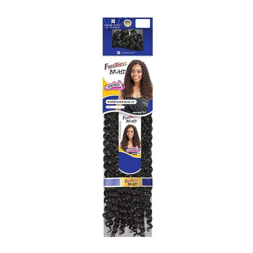 VIP Extensions FreeTress Braid Crochet Water Wave Bulk 12" Braiding Hair Dark Slate Gray 1,1B,2
