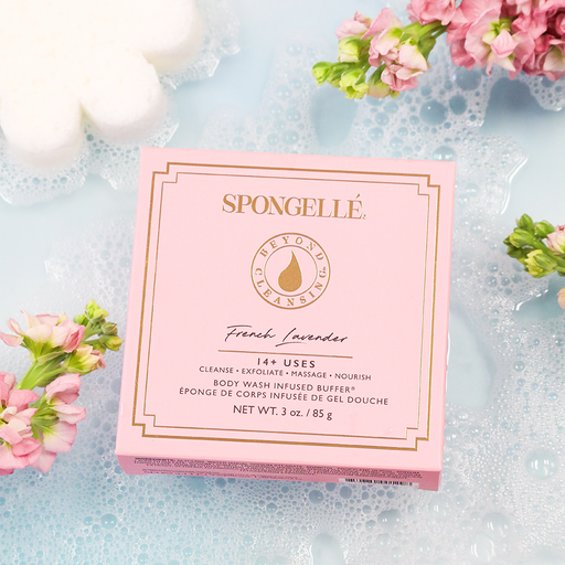 Spongellé French Lavender | Boxed Flower Body Wash Infused Buffer Misty Rose