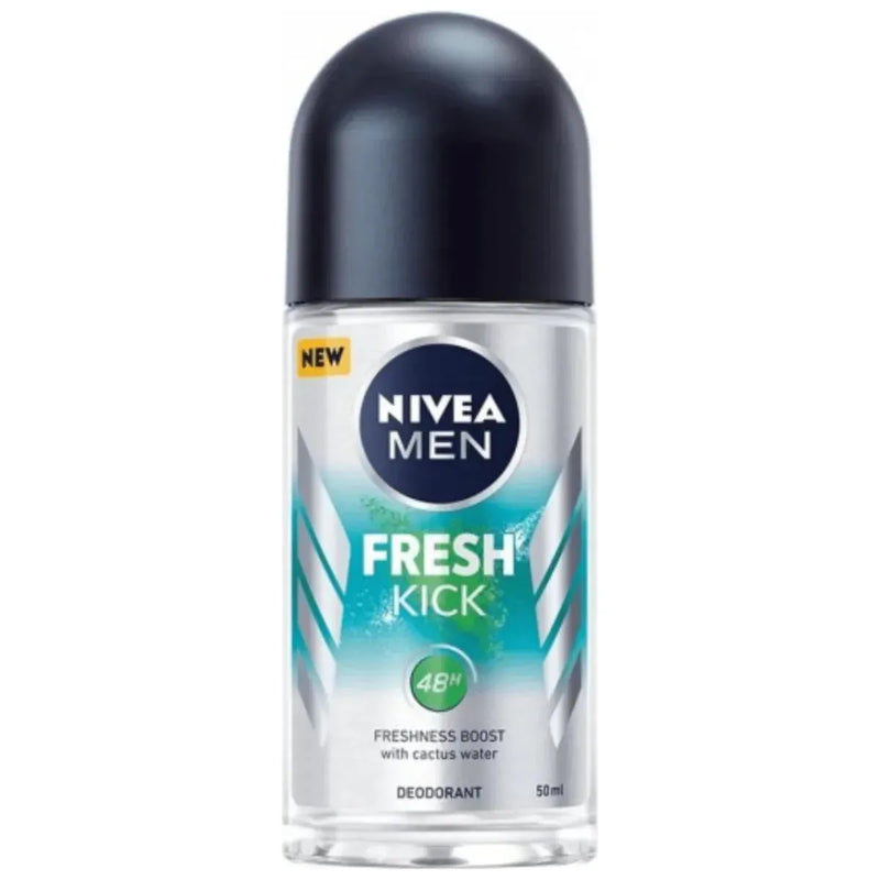 Nivea Nivea Men Fresh Kick 48H Anti-Perspirant Roll-On Deodorant 50 ml Anti-Perspirant Deodorant Light Gray