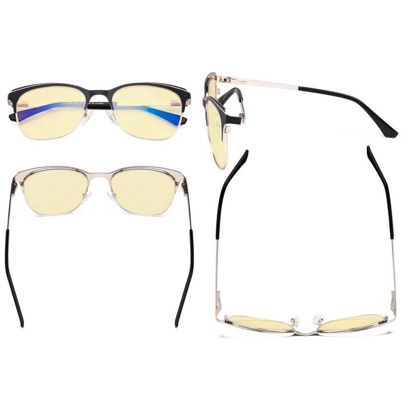 eyekeeper.com Full-rim Blue Light Blocking Eyeglasses LX19041-BB60 Eyeglasses White Smoke Black / without magnification,Blue / without magnification,Purple / without magnification,Red / without magnification