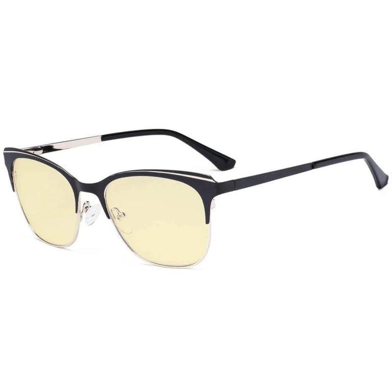 eyekeeper.com Full-rim Blue Light Blocking Eyeglasses LX19041-BB60 Eyeglasses White Smoke Black / without magnification