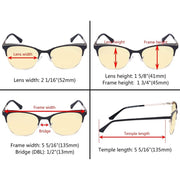 eyekeeper.com Full-rim Blue Light Blocking Eyeglasses LX19041-BB60 Eyeglasses White Smoke Black / without magnification,Blue / without magnification,Purple / without magnification,Red / without magnification