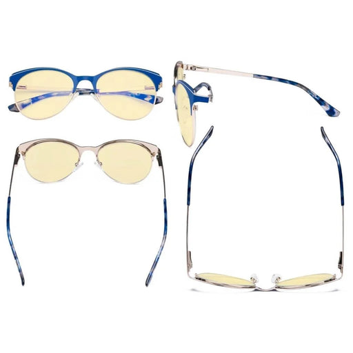 eyekeeper.com Full-rim Blue Light Blocking Eyeglasses LX19042-BB60 Eyeglasses White Smoke Blue / without magnification,Red / without magnification,Black / without magnification