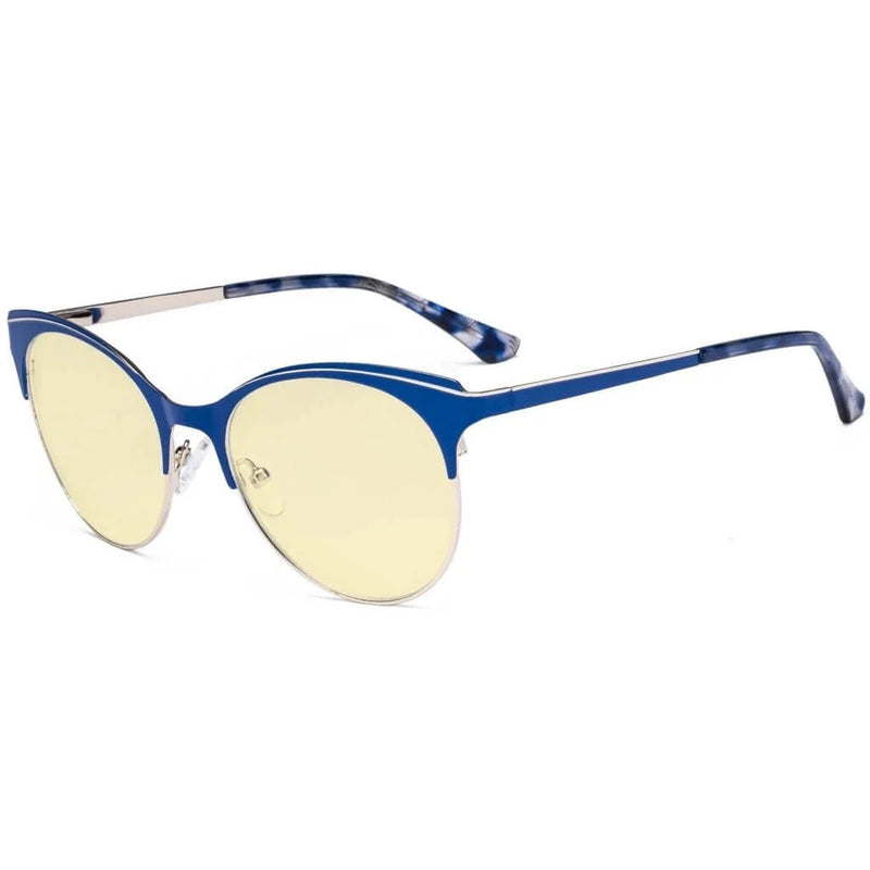 eyekeeper.com Full-rim Blue Light Blocking Eyeglasses LX19042-BB60 Eyeglasses White Smoke Blue / without magnification