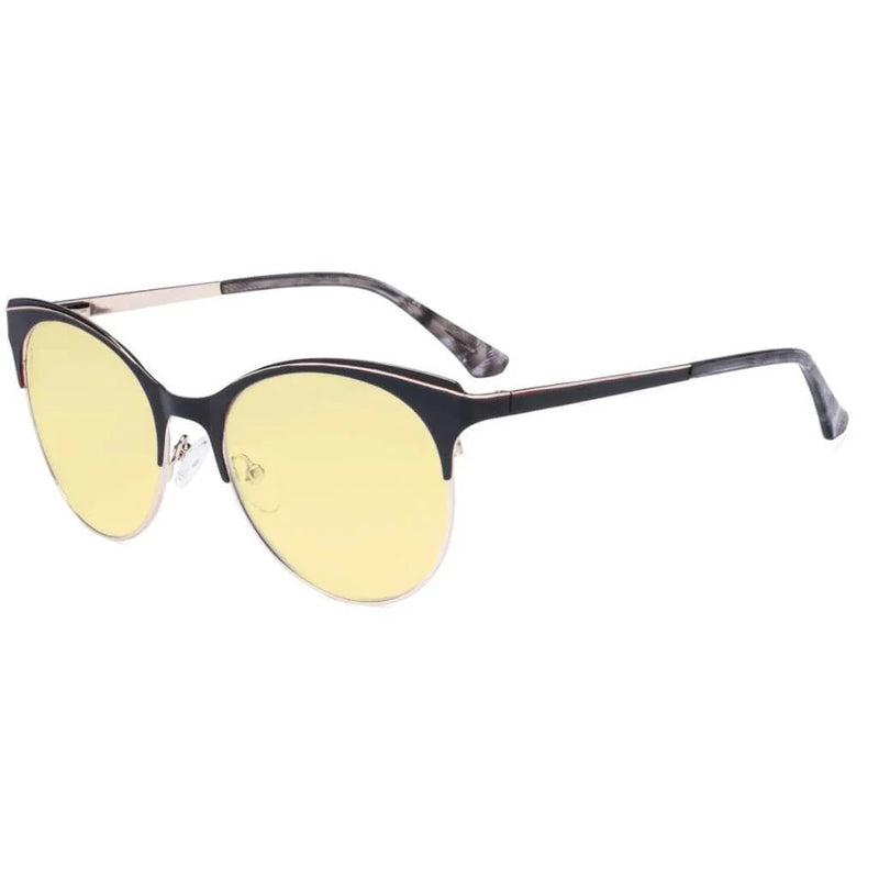 eyekeeper.com Full-rim Blue Light Blocking Eyeglasses LX19042-BB60 Eyeglasses White Smoke Black / without magnification