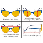 eyekeeper.com Full-rim Blue Light Blocking Eyeglasses LX19042-BB90 Eyeglasses White Smoke Blue / without magnification,Red / without magnification,Black / without magnification