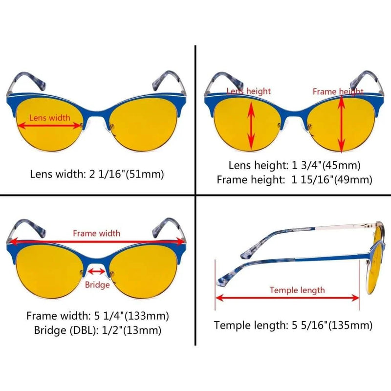 eyekeeper.com Full-rim Blue Light Blocking Eyeglasses LX19042-BB90 Eyeglasses White Smoke Blue / without magnification,Red / without magnification,Black / without magnification