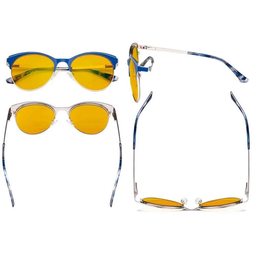 eyekeeper.com Full-rim Blue Light Blocking Eyeglasses LX19042-BB90 Eyeglasses White Smoke Blue / without magnification,Red / without magnification,Black / without magnification