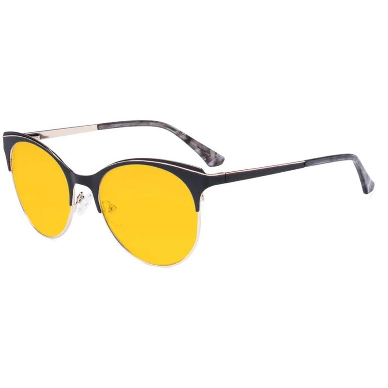 eyekeeper.com Full-rim Blue Light Blocking Eyeglasses LX19042-BB90 Eyeglasses White Smoke Black / without magnification