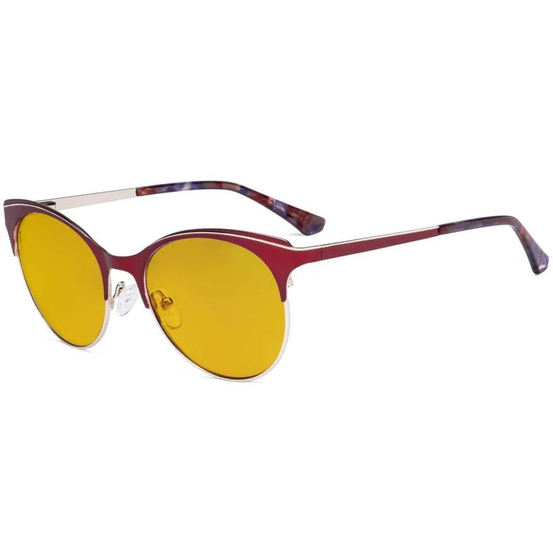 eyekeeper.com Full-rim Blue Light Blocking Eyeglasses LX19042-BB90 Eyeglasses White Smoke Red / without magnification