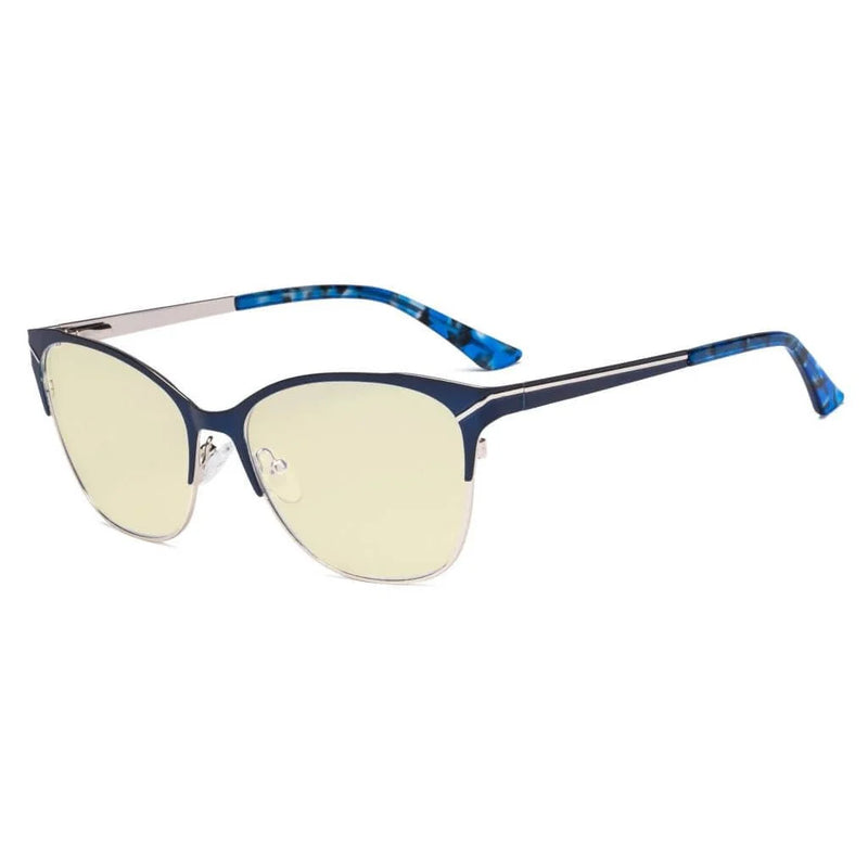 eyekeeper.com Full-rim Blue Light Blocking Eyeglasses LX19043-BB60 Eyeglasses White Smoke Blue / without magnification