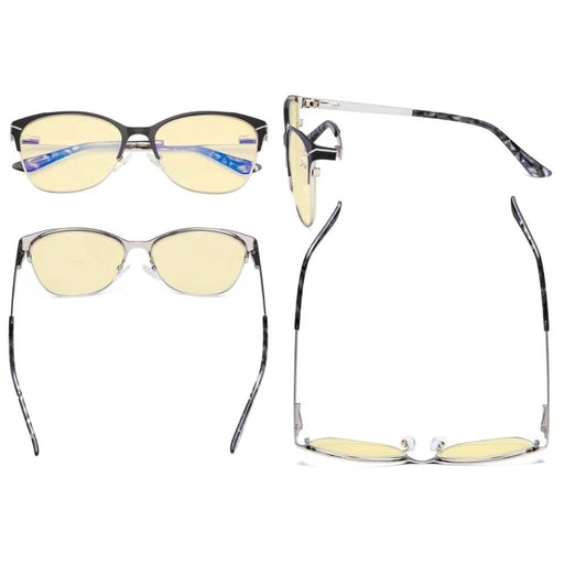 eyekeeper.com Full-rim Blue Light Blocking Eyeglasses LX19043-BB60 Eyeglasses White Smoke Black / without magnification,Blue / without magnification,Purple / without magnification,Red / without magnification