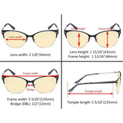 eyekeeper.com Full-rim Blue Light Blocking Eyeglasses LX19043-BB60 Eyeglasses White Smoke Black / without magnification,Blue / without magnification,Purple / without magnification,Red / without magnification
