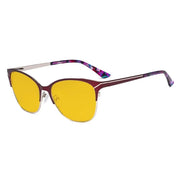 eyekeeper.com Full-rim Blue Light Blocking Eyeglasses LX19043-BB90 Eyeglasses White Smoke Red / without magnification