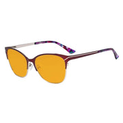 eyekeeper.com Full-rim Blue Light Blocking Eyeglasses LX19043-BB98 Eyeglasses White Smoke Red / without magnification