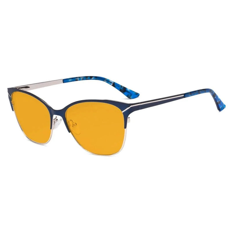 eyekeeper.com Full-rim Blue Light Blocking Eyeglasses LX19043-BB98 Eyeglasses White Smoke Blue / without magnification