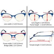 eyekeeper.com Full-rim Blue Light Filter Eyeglasses LX19042-BB40 Eyeglasses White Smoke Blue / without magnification,Red / without magnification,Black / without magnification