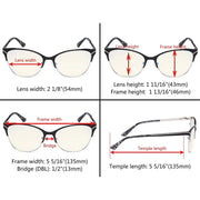 eyekeeper.com Full-rim Blue Light Filter Eyeglasses LX19043-BB40 Eyeglasses White Smoke Black / without magnification,Blue / without magnification,Purple / without magnification,Red / without magnification