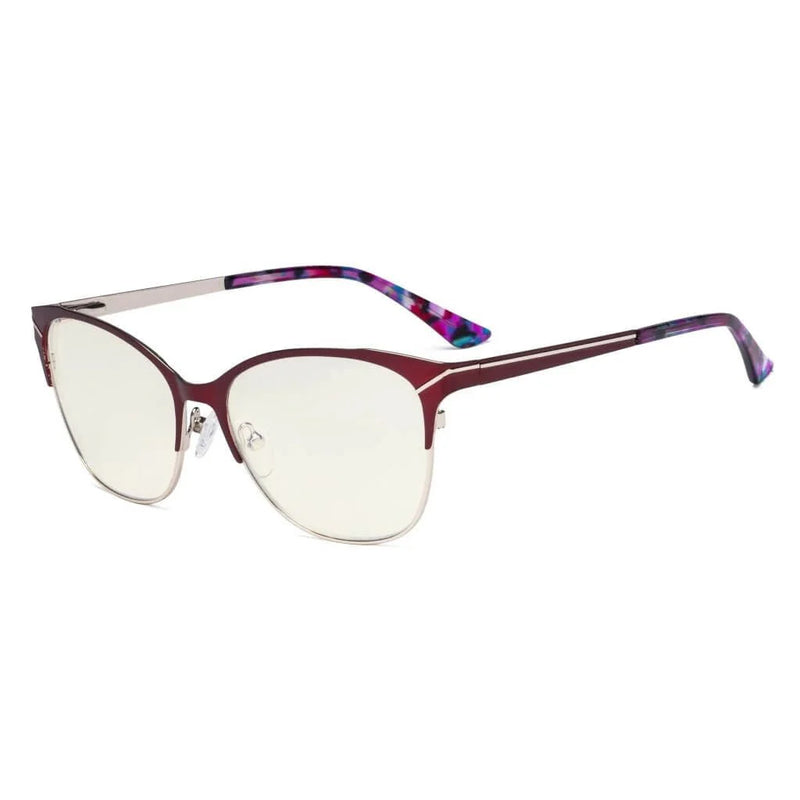 eyekeeper.com Full-rim Blue Light Filter Eyeglasses LX19043-BB40 Eyeglasses White Smoke Red / without magnification