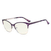 eyekeeper.com Full-rim Blue Light Filter Eyeglasses LX19043-BB40 Eyeglasses White Smoke Purple / without magnification