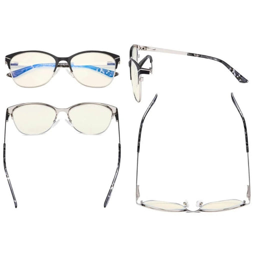 eyekeeper.com Full-rim Blue Light Filter Eyeglasses LX19043-BB40 Eyeglasses White Smoke Black / without magnification,Blue / without magnification,Purple / without magnification,Red / without magnification