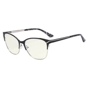 eyekeeper.com Full-rim Blue Light Filter Eyeglasses LX19043-BB40 Eyeglasses White Smoke Black / without magnification