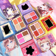Rude Cosmetics Manga Collection Face Palette Face Palette Light Gray Clever Kirei-Sama,Purr-fect Neko-Chan,Rebel Rudeko,Sweetheart Sawa-Chan