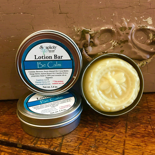 Soaplicity Be Calm Lotion Bar Lotion Bar Saddle Brown