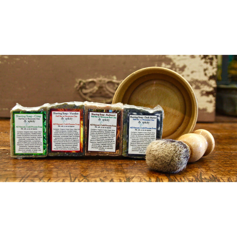 Soaplicity Men's Shaving Sets in Bamboo Men's Shaving Sets Sienna Bamboo Set w/ Sampler Set