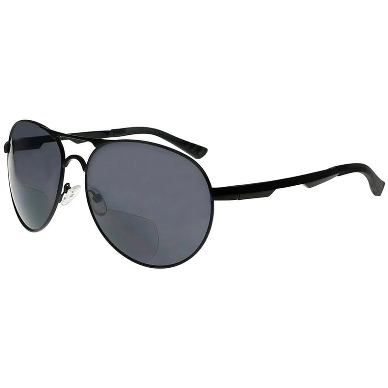 eyekeeper.com Bifocal Sunglasses Pilot Style Sunshine Readers SG803 Sunglasses White Smoke Black / +1.00,Black / +1.25,Black / +1.50,Black / +1.75,Black / +2.00,Black / +2.50,Black / +3.00,Black / +3.50