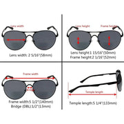 eyekeeper.com Bifocal Sunglasses Pilot Style Sunshine Readers SG803 Sunglasses White Smoke Black / +1.00,Black / +1.25,Black / +1.50,Black / +1.75,Black / +2.00,Black / +2.50,Black / +3.00,Black / +3.50,Brown / +1.00,Brown / +1.25,Brown / +1.50,Brown / +1.75,Brown / +2.00,Brown / +2.50,Brown / +3.00,Brown / +3.50,Gunmetal / +1.00,Gunmetal / +1.