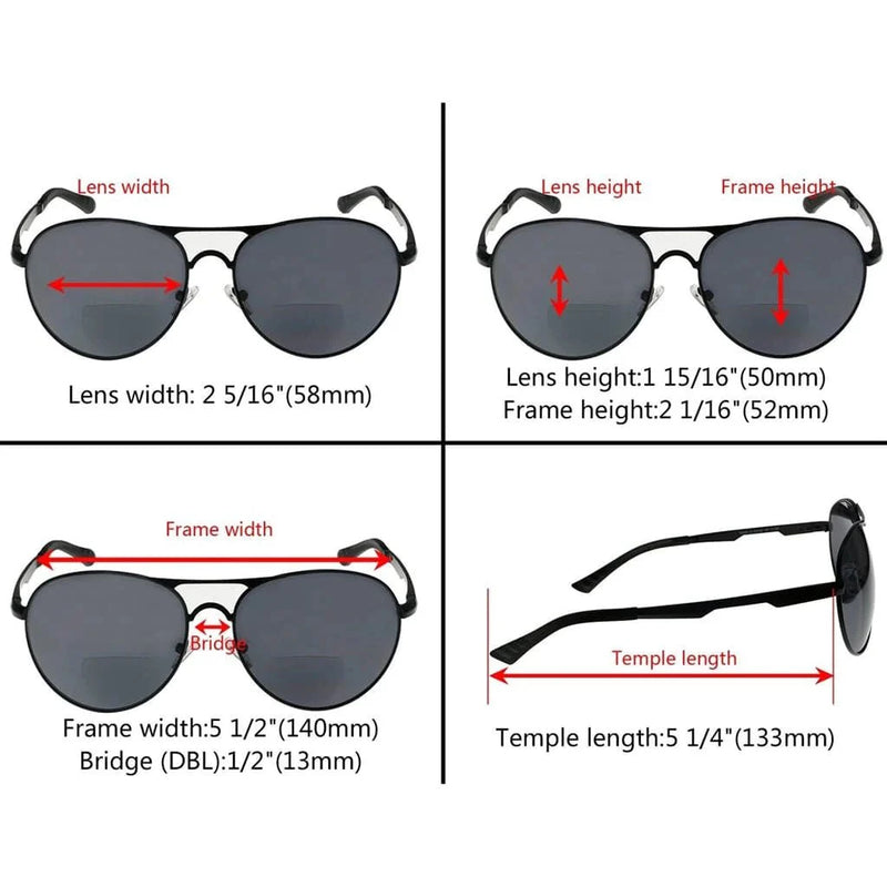 eyekeeper.com Bifocal Sunglasses Pilot Style Sunshine Readers SG803 Sunglasses White Smoke Black / +1.00,Black / +1.25,Black / +1.50,Black / +1.75,Black / +2.00,Black / +2.50,Black / +3.00,Black / +3.50,Brown / +1.00,Brown / +1.25,Brown / +1.50,Brown / +1.75,Brown / +2.00,Brown / +2.50,Brown / +3.00,Brown / +3.50,Gunmetal / +1.00,Gunmetal / +1.