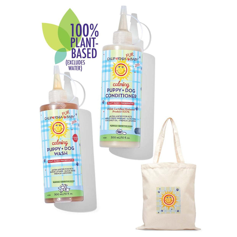 California Baby Calming™ Puppy + Dog Wash & Conditioner Set Fur Baby White Smoke