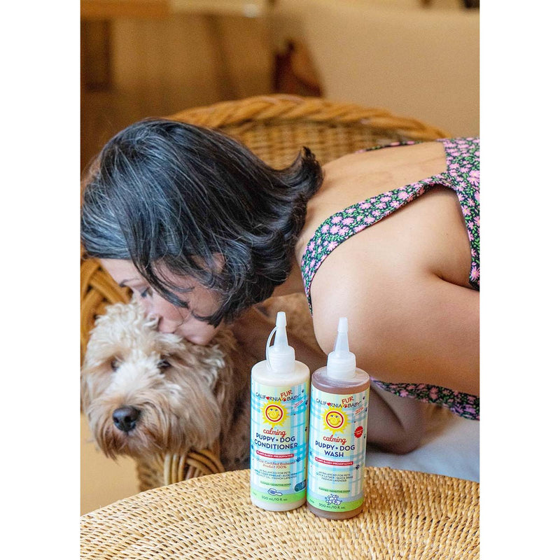 California Baby Calming™ Puppy + Dog Wash & Conditioner Set Fur Baby Dark Khaki