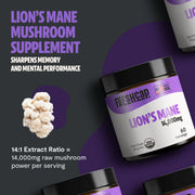 FreshCap Mushrooms Organic Lion’s Mane Mushroom Powder Powder Dark Slate Gray 60 Servings