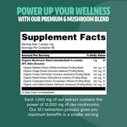 FreshCap Mushrooms Organic Mushroom Extract Powder Blend Powder White Smoke