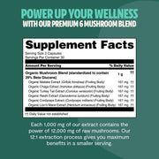 FreshCap Mushrooms Organic Mushroom Complex Supplement Capsules Capsules White Smoke 60 Capsules,120 Capsules,180 Capsules
