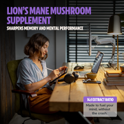 FreshCap Mushrooms Organic Lion’s Mane Mushroom Powder Powder Black 60 Servings