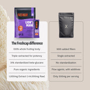 FreshCap Mushrooms Organic Lion’s Mane Mushroom Powder Powder Light Gray 60 Servings