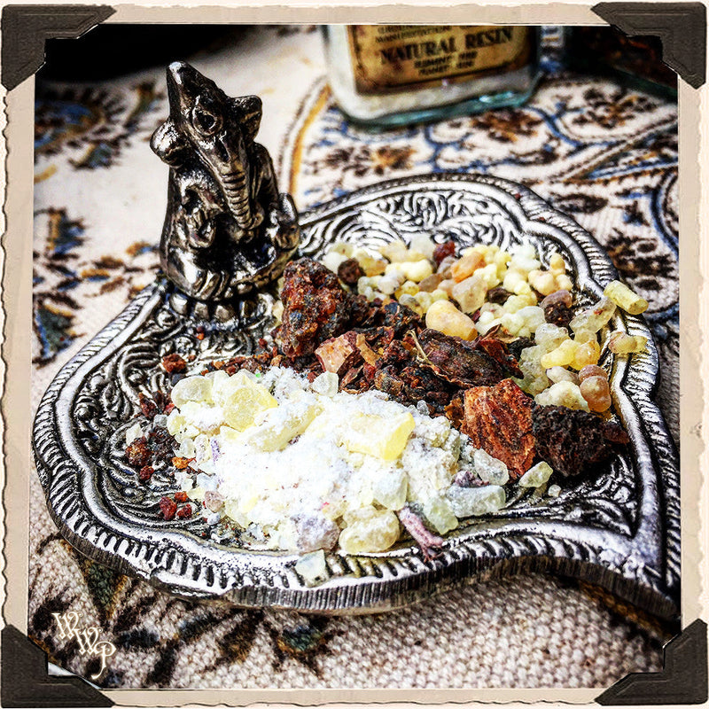 WhiteWitchParlour.com GANESHA BOHEMIAN INCENSE BURNER. Aluminum Dish. Incense Stick & Cone Holder. Tools & Accessories Gray