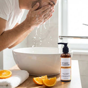 Shave Essentials Gentle Vitamin C Facial Cleanser for Anti-Aging Skincare Face Wash White Smoke